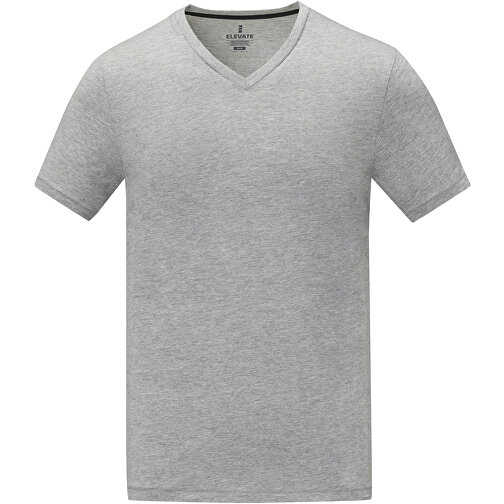 Somoto T-Shirt Mit V-Ausschnitt Für Herren , Green Concept, heather grau, Single jersey Strick 90% Baumwolle, 10% Viskose, 160 g/m2, M, , Bild 3