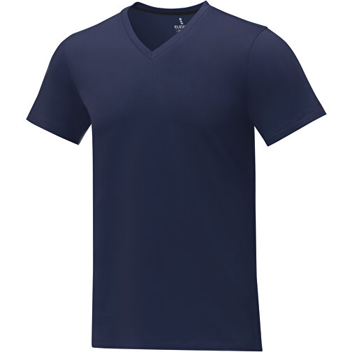 Somoto T-Shirt Mit V-Ausschnitt Für Herren , Green Concept, navy, Single jersey Strick 100% Baumwolle, 160 g/m2, M, , Bild 1