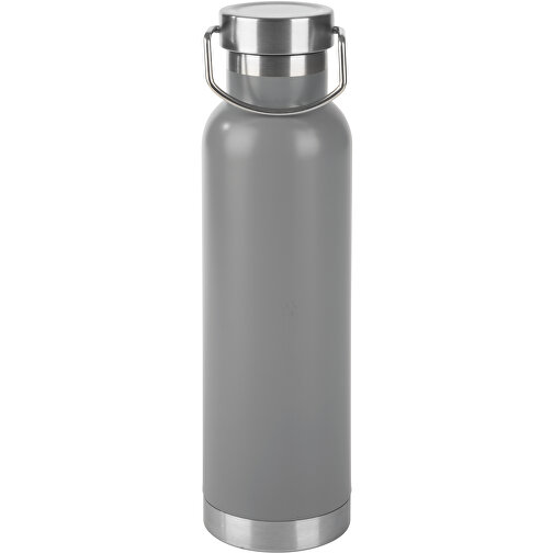 Vakuum-Isolierflasche MILITARY , grau, Edelstahl / Kunststoff / Silikon, 26,00cm (Höhe), Bild 1