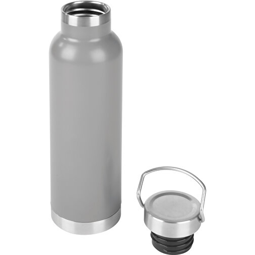 Vakuum-Isolierflasche MILITARY , grau, Edelstahl / Kunststoff / Silikon, 26,00cm (Höhe), Bild 2