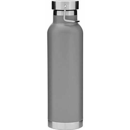 Vakuum-Isolierflasche MILITARY , grau, Edelstahl / Kunststoff / Silikon, 26,00cm (Höhe), Bild 3