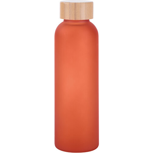Glas-Flasche TAKE FROSTY , orange, Borosilikatglas / Bambus / Silikon, 21,50cm (Höhe), Bild 1