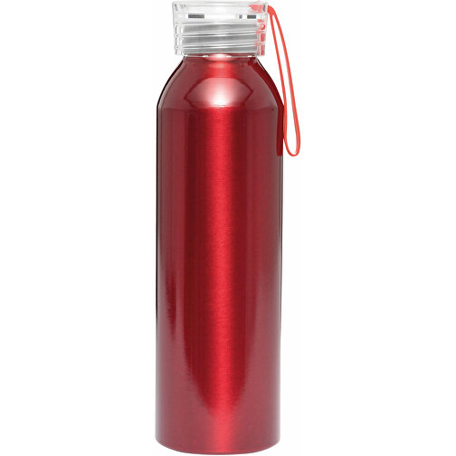 Aluminium Trinkflasche LOOPED , rot, Aluminium / Kunststoff / Silikon, 23,00cm (Höhe), Bild 3