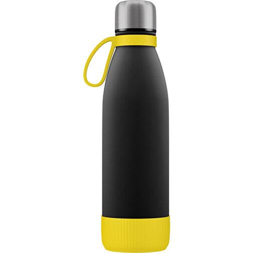 Thermoflasche RETUMBLER-NIZZA CORPORATE , Retumbler, schwarz / gelb, Edelstahl, Kunststoff, 70,00cm x 26,50cm x 43,00cm (Länge x Höhe x Breite), Bild 1