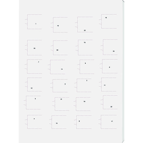 Calendario de Adviento de pared clásico en formato vertical, con motivos individuales, Imagen 1