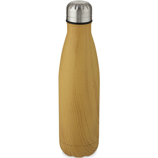 Cove 500 ml vakuumisolerad flaska av rostfritt stål med tryck i trä, Bild 1