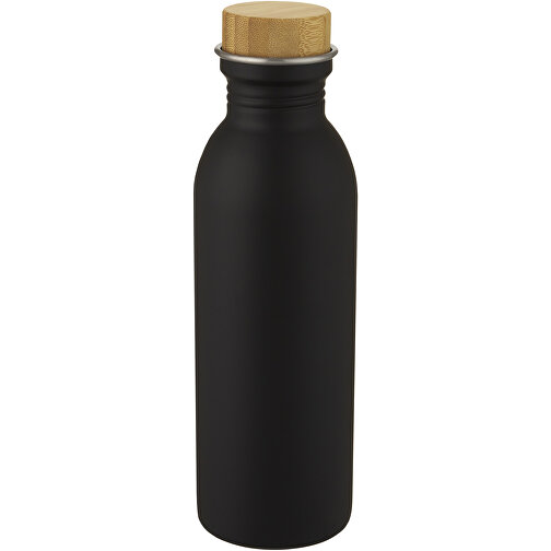 Kalix 650 Ml Sportflasche Aus Edelstahl , schwarz, Edelstahl, Bambusholz, Silikon Kunststoff, 23,20cm (Höhe), Bild 1