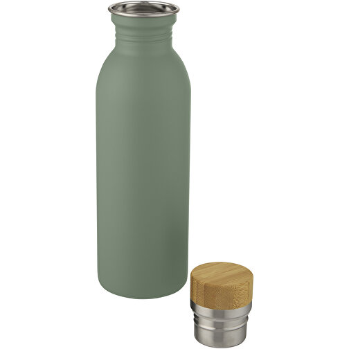 Kalix 650 Ml Sportflasche Aus Edelstahl , heather grün, Edelstahl, Bambusholz, Silikon Kunststoff, 23,20cm (Höhe), Bild 5