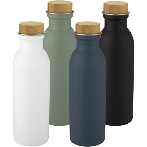 Kalix 650 Ml Sportflasche Aus Edelstahl , weiß, Edelstahl, Bambusholz, Silikon Kunststoff, 23,20cm (Höhe), Bild 6