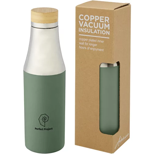 Bouteille Hulan de 540 ml en acier inoxydable avec cuivre et isolation par le vide avec couvercle , Image 2
