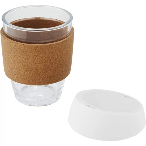 Gobelet Lidan de 360 ml en verre borosilicate avec grip en liège et couvercle en silicone, Image 8