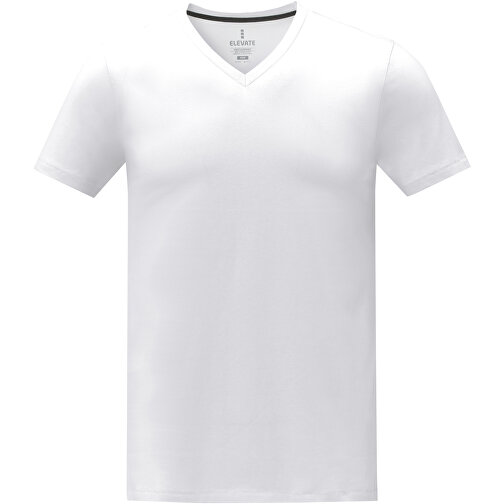 Somoto T-Shirt Mit V-Ausschnitt Für Herren , Green Concept, weiß, Single jersey Strick 100% Baumwolle, 160 g/m2, L, , Bild 3