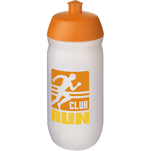 HydroFlex™ Clear 500 Ml Squeezy Sportflasche , orange / klar mattiert, MDPE Kunststoff, PP Kunststoff, 18,30cm (Höhe), Bild 2