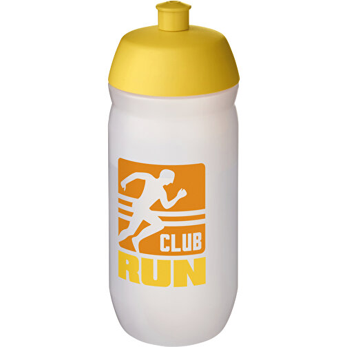 HydroFlex™ Clear 500 Ml Squeezy Sportflasche , gelb / klar mattiert, MDPE Kunststoff, PP Kunststoff, 18,30cm (Höhe), Bild 2