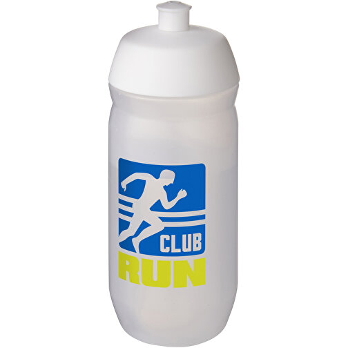 HydroFlex™ Clear 500 Ml Squeezy Sportflasche , weiß / klar mattiert, MDPE Kunststoff, PP Kunststoff, 18,30cm (Höhe), Bild 2