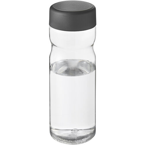 H2O Active® Base Tritan™ 650-ml-Sportflasche Mit Drehdeckel , Green Concept, transparent klar / grau, Eastman Tritan™, 20,60cm (Höhe), Bild 1