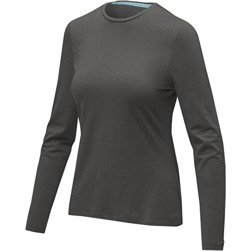 Ponoka Langarmshirt Für Damen , Green Concept, storm grey, Single jersey Strick 95% Bio Baumwolle, 5% Elastan, 200 g/m2, XL, , Bild 1