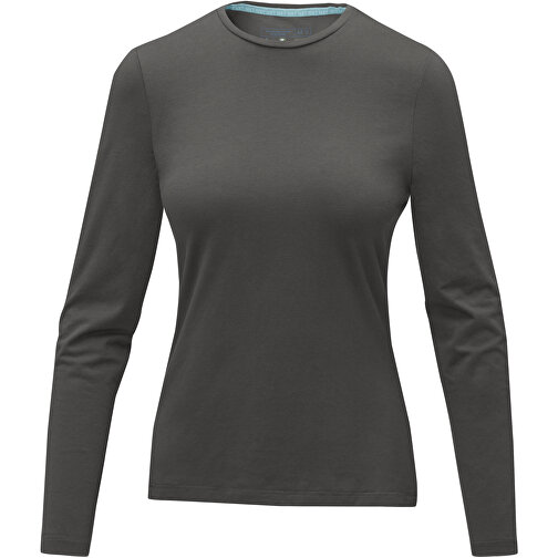 Ponoka Langarmshirt Für Damen , Green Concept, storm grey, Single jersey Strick 95% Bio Baumwolle, 5% Elastan, 200 g/m2, M, , Bild 3