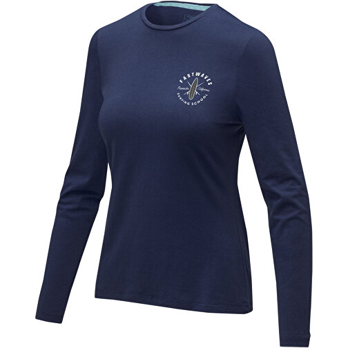 Ponoka Langarmshirt Für Damen , Green Concept, navy, Single jersey Strick 95% Bio Baumwolle, 5% Elastan, 200 g/m2, XL, , Bild 2