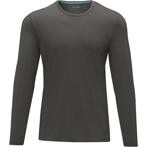 Ponoka Langarmshirt Für Herren , Green Concept, storm grey, Single jersey Strick 95% Bio Baumwolle, 5% Elastan, 200 g/m2, L, , Bild 3