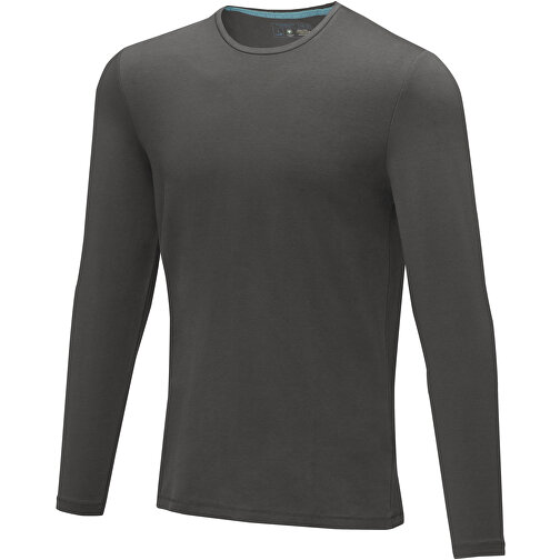 Ponoka Langarmshirt Für Herren , Green Concept, storm grey, Single jersey Strick 95% Bio Baumwolle, 5% Elastan, 200 g/m2, S, , Bild 1
