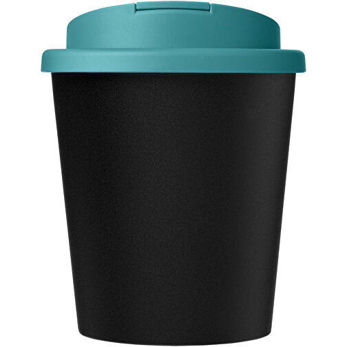 Americano® Espresso Eco 250 Ml Recycelter Isolierbecher Mit Auslaufsicherem Deckel , Green Concept, schwarz / aquablau, Recycelter PP Kunststoff, PP Kunststoff, 11,80cm (Höhe), Bild 3