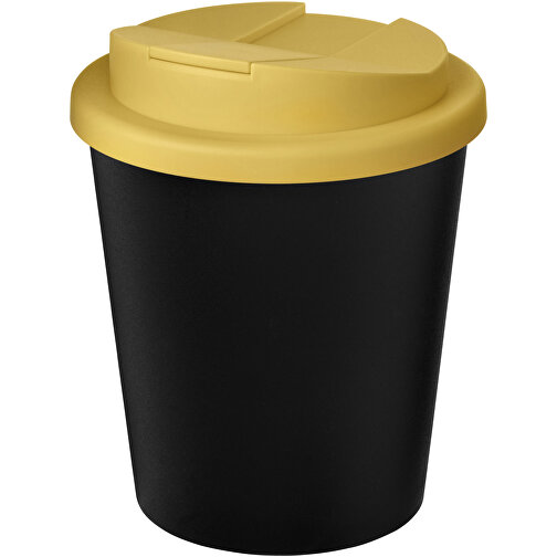 Americano® Espresso Eco 250 Ml Recycelter Isolierbecher Mit Auslaufsicherem Deckel , Green Concept, schwarz / gelb, Recycelter PP Kunststoff, PP Kunststoff, 11,80cm (Höhe), Bild 1