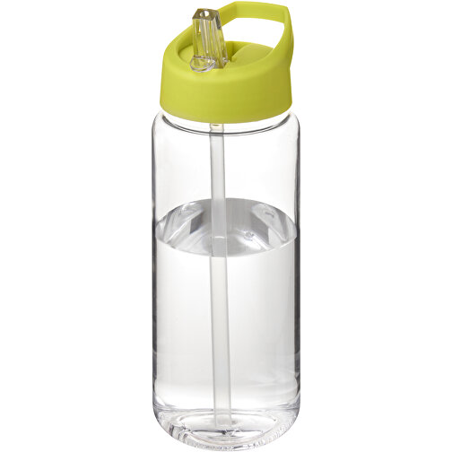 H2O Active® Octave Tritan™ 600 Ml Sportflasche Mit Ausgussdeckel , Green Concept, transparent klar / limone, Eastman Tritan™, 19,20cm (Höhe), Bild 1