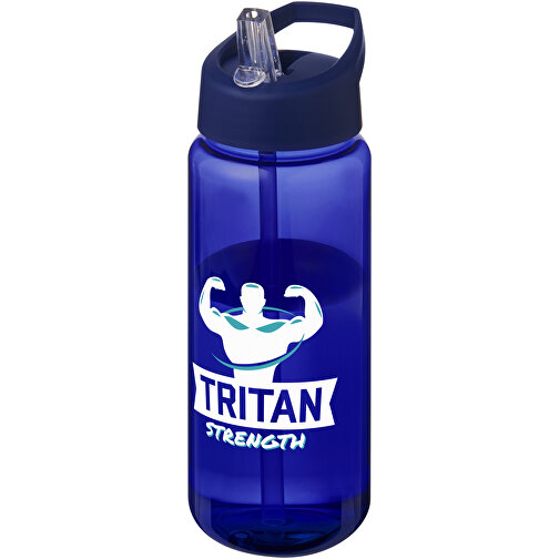 H2O Active® Octave Tritan™ 600 Ml Sportflasche Mit Ausgussdeckel , Green Concept, blau, Eastman Tritan™, 19,20cm (Höhe), Bild 2
