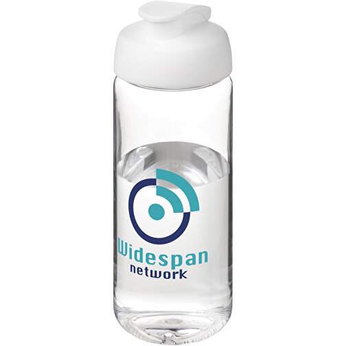 H2O Active® Octave Tritan™ 600-ml-Sportflasche Mit Klappdeckel , Green Concept, transparent klar / weiß, Eastman Tritan™, 19,40cm (Höhe), Bild 2