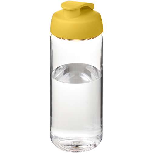 H2O Active® Octave Tritan™ 600-ml-Sportflasche Mit Klappdeckel , Green Concept, transparent klar / gelb, Eastman Tritan™, 19,40cm (Höhe), Bild 1