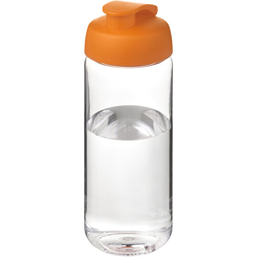 H2O Active® Octave Tritan™ 600-ml-Sportflasche Mit Klappdeckel , Green Concept, transparent klar / orange, Eastman Tritan™, 19,40cm (Höhe), Bild 1