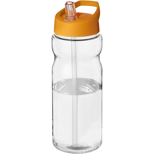 H2O Active® Base Tritan™ 650 Ml Sportflasche Mit Ausgussdeckel , Green Concept, transparent klar / orange, Eastman Tritan™, 21,80cm (Höhe), Bild 1