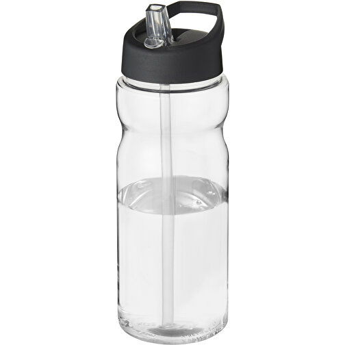 H2O Active® Base Tritan™ 650 Ml Sportflasche Mit Ausgussdeckel , Green Concept, transparent klar / schwarz, Eastman Tritan™, 21,80cm (Höhe), Bild 1