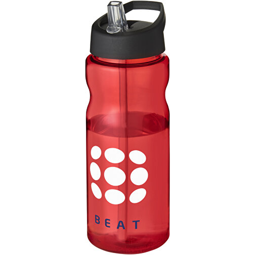 H2O Active® Base Tritan™ 650 Ml Sportflasche Mit Ausgussdeckel , Green Concept, rot / schwarz, Eastman Tritan™, 21,80cm (Höhe), Bild 2