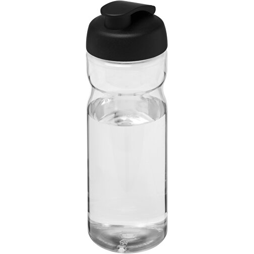 H2O Active® Base Tritan™ 650 Ml Sportflasche Mit Klappdeckel , Green Concept, transparent klar / schwarz, Eastman Tritan™, 22,10cm (Höhe), Bild 1