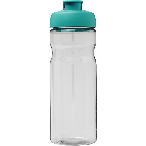 H2O Active® Base Tritan™ 650 Ml Sportflasche Mit Klappdeckel , Green Concept, transparent klar / aquablau, Eastman Tritan™, 22,10cm (Höhe), Bild 3