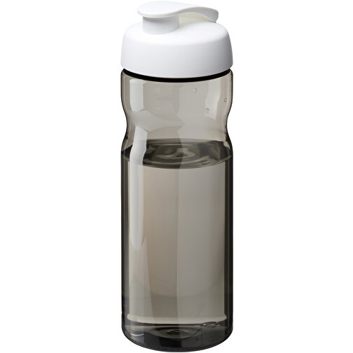 H2O Active® Base Tritan™ 650 Ml Sportflasche Mit Klappdeckel , Green Concept, kohle / weiss, Eastman Tritan™, 22,10cm (Höhe), Bild 1