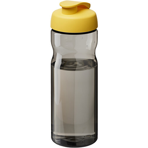 H2O Active® Base Tritan™ 650 Ml Sportflasche Mit Klappdeckel , Green Concept, kohle / gelb, Eastman Tritan™, 22,10cm (Höhe), Bild 1