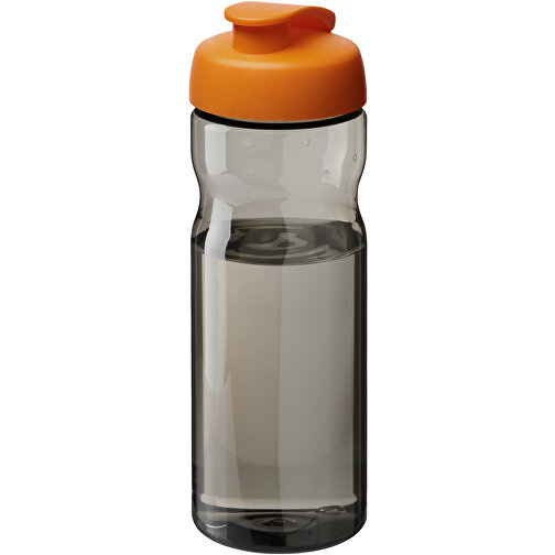 H2O Active® Base Tritan™ 650 Ml Sportflasche Mit Klappdeckel , Green Concept, kohle / orange, Eastman Tritan™, 22,10cm (Höhe), Bild 1