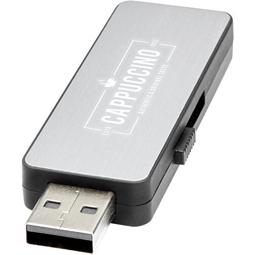 Light Up USB Stick Mit Weißem Licht , schwarz / silber / weiß MB , 32 GB , ABS Kunststoff MB , 6,00cm x 1,30cm x 2,00cm (Länge x Höhe x Breite), Bild 2