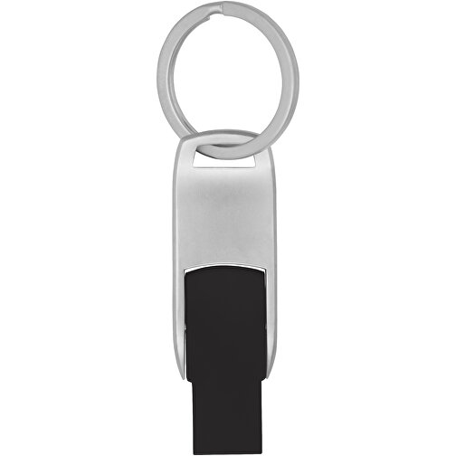 Flip USB Stick , schwarz MB , 4 GB , Zink Legierung, Kunststoff MB , 4,60cm x 0,60cm x 1,90cm (Länge x Höhe x Breite), Bild 3