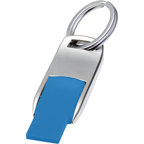 Flip USB Stick , blau MB , 8 GB , Zink Legierung, Kunststoff MB , 4,60cm x 0,60cm x 1,90cm (Länge x Höhe x Breite), Bild 1