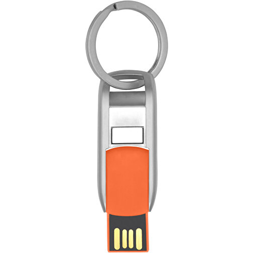 Flip USB Stick , orange MB , 8 GB , Zink Legierung, Kunststoff MB , 4,60cm x 0,60cm x 1,90cm (Länge x Höhe x Breite), Bild 4