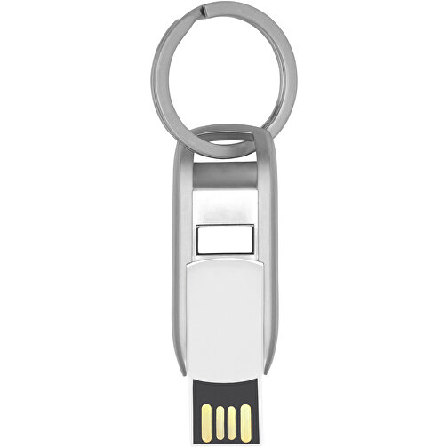 Flip USB Stick , weiß MB , 65 GB , Zink Legierung, Kunststoff MB , 4,60cm x 0,60cm x 1,90cm (Länge x Höhe x Breite), Bild 4