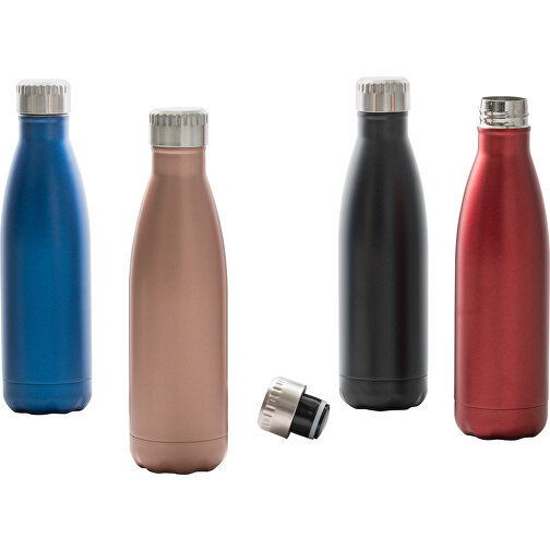 SHOW SATIN. Trinkflasche Aus Edelstahl 540ml , blau, Edelstahl, , Bild 4