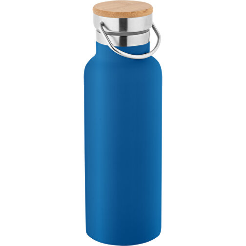 RAGNAR. Trinkflasche Aus Edelstahl 570ml , blau, Edelstahl. Bambus, , Bild 1