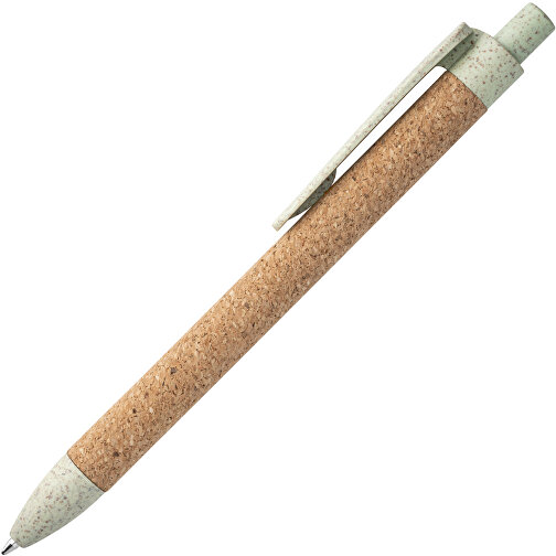 GOYA. Kugelschreiber Aus Kork Und Weizenstrohfaser , hellgrün, Kork. PP, , Bild 2