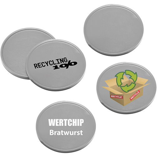 1€-Chip Recycling , recycling grau, ABSR, 0,20cm (Höhe), Bild 2