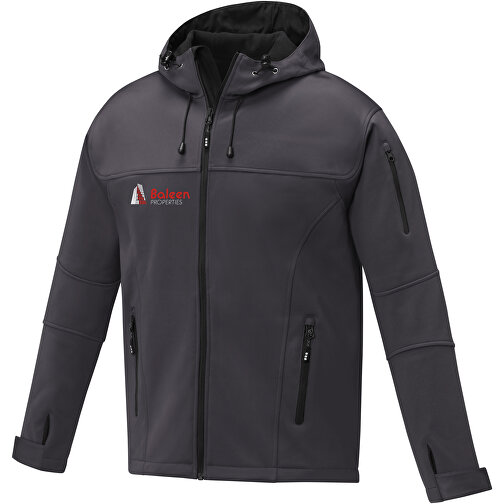 Match Softshelljacke Für Herren , storm grey, Single jersey Strick 90% Polyester, 10% Elastan, 360 g/m2, Bonding, Microfleece 100% Polyester, XXL, , Bild 2